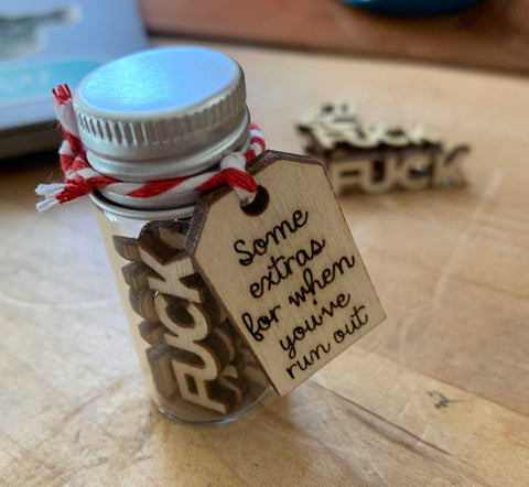 (Adult content) A little jar of fucks for when you run out...