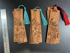 Floral Wood Bookmarks