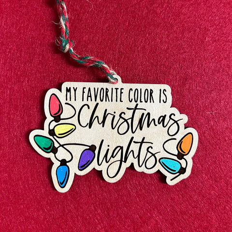 Favorite Color Christmas Lights Ornament