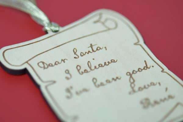 René Descartes Santa Letter Ornament