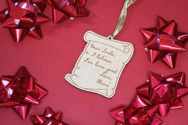 René Descartes Santa Letter Ornament