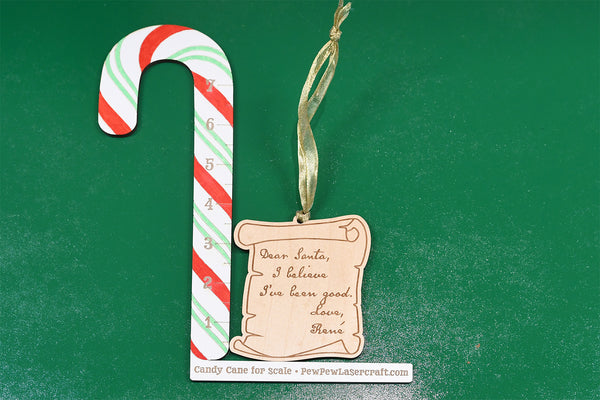 René Descartes Santa Letter Ornament