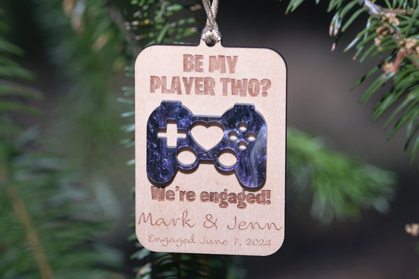 Be my Player 2? Engagement Ornament