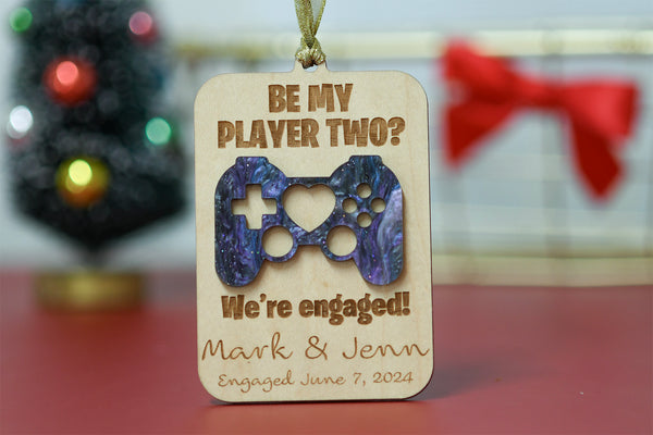 Be my Player 2? Engagement Ornament