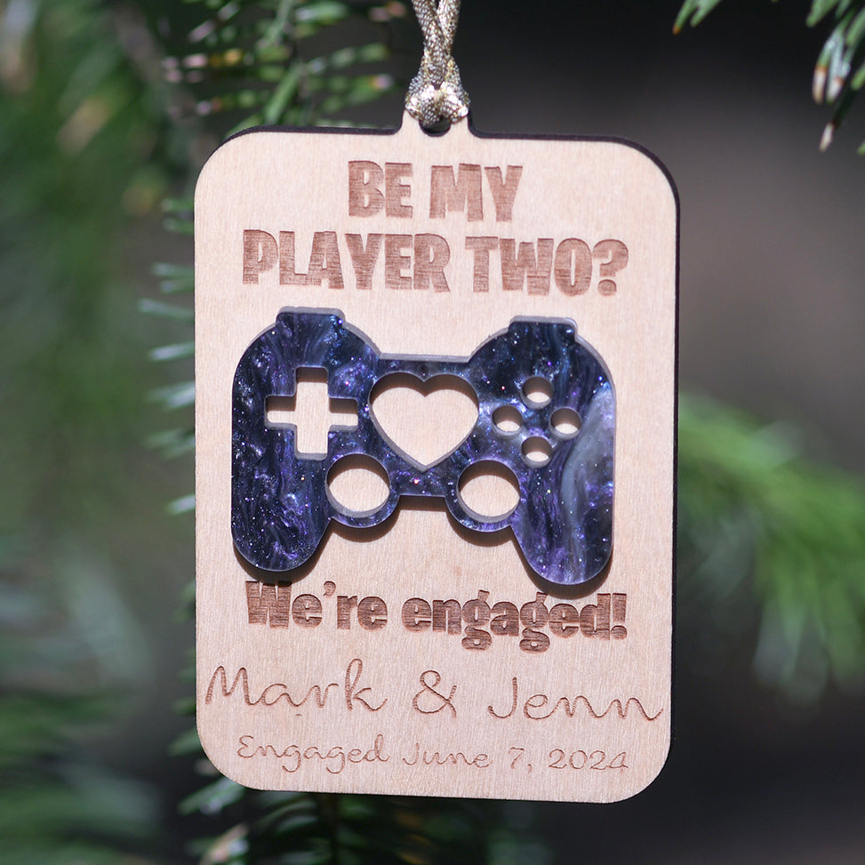 Be my Player 2? Engagement Ornament