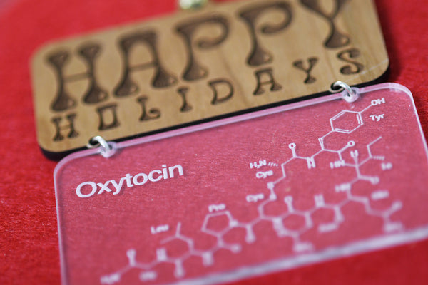 Happy Holidays Molecule Ornament