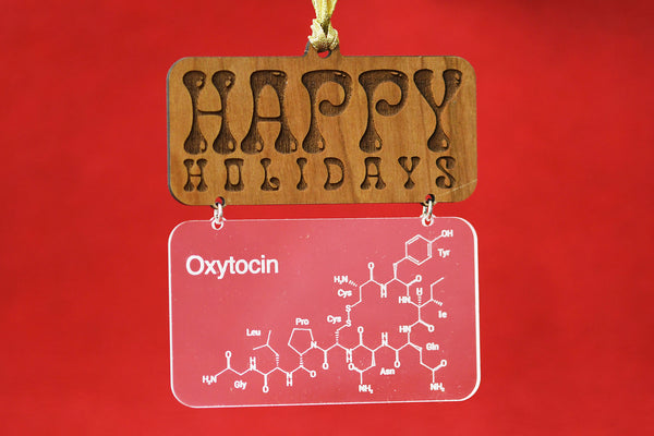 Happy Holidays Molecule Ornament