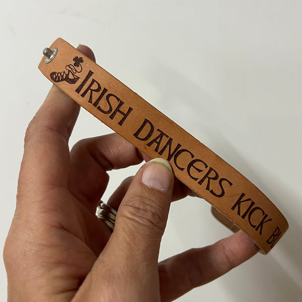 Engraved Leather Bracelet/Cuff