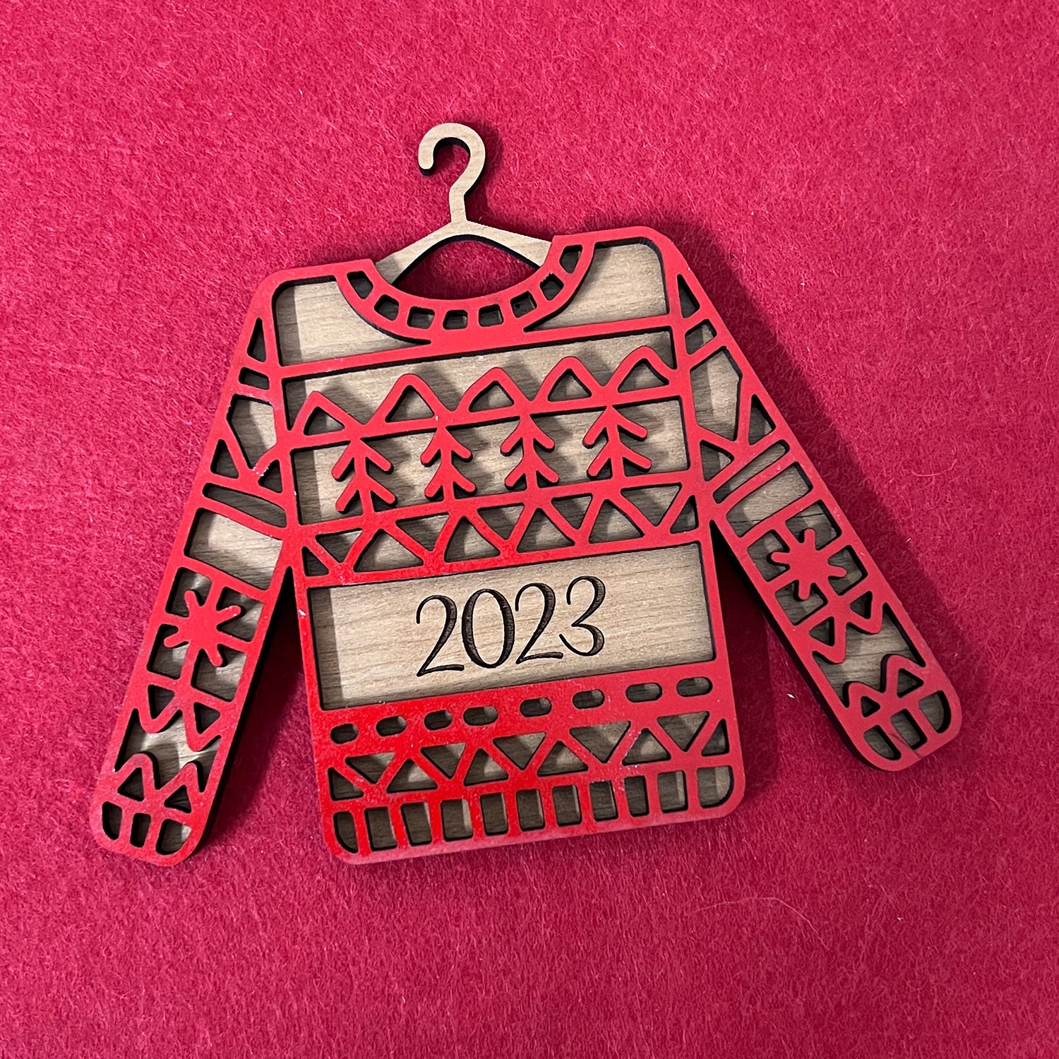 Personalized Layered Sweater Ornament