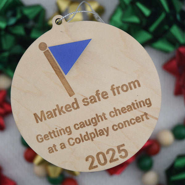 Custom Marked Safe From ... Ornament