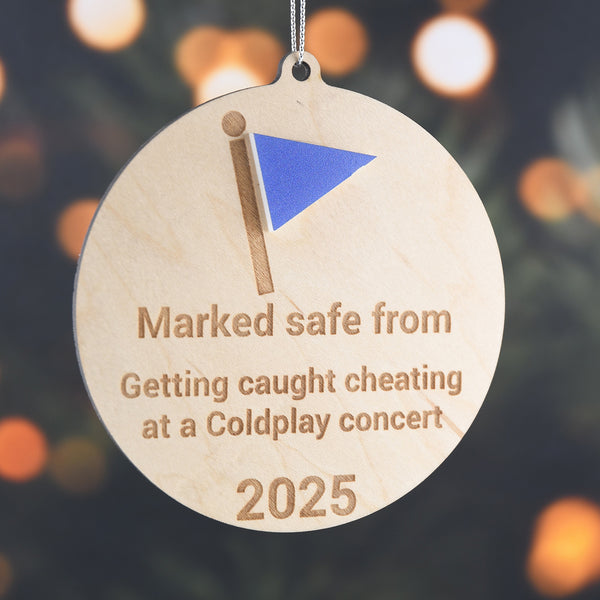 Custom Marked Safe From ... Ornament