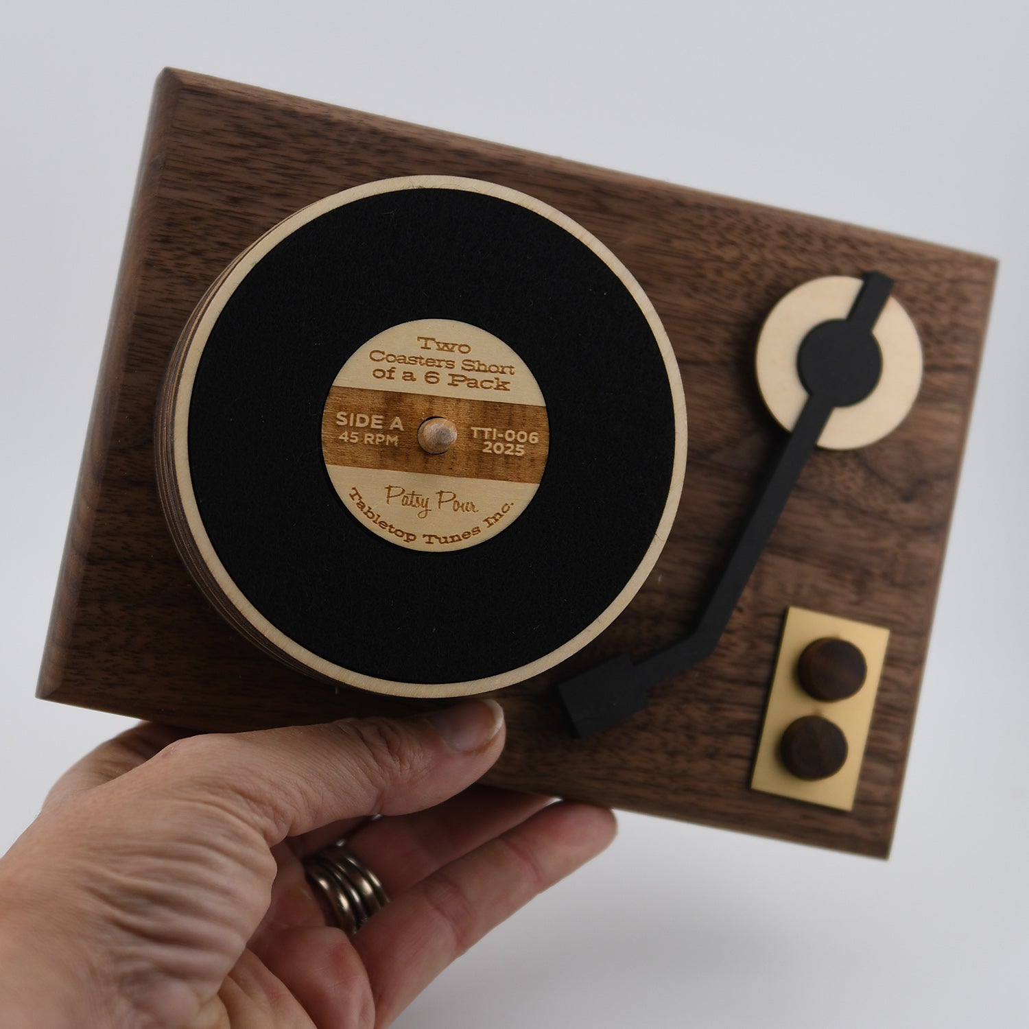 Record Player Coasters and Holder