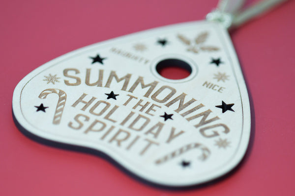 Summoning the Holiday Spirit Planchette Ornament