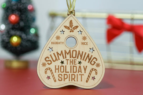 Summoning the Holiday Spirit Planchette Ornament