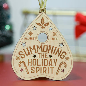 Summoning the Holiday Spirit Planchette Ornament