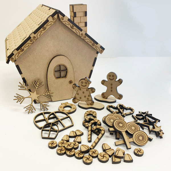 DIY Gingerbread House Kit with Accessories