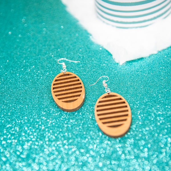 Horizontal Line Earring - Pew Pew Lasercraft, LLC