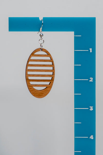 Horizontal Line Earring - Pew Pew Lasercraft, LLC