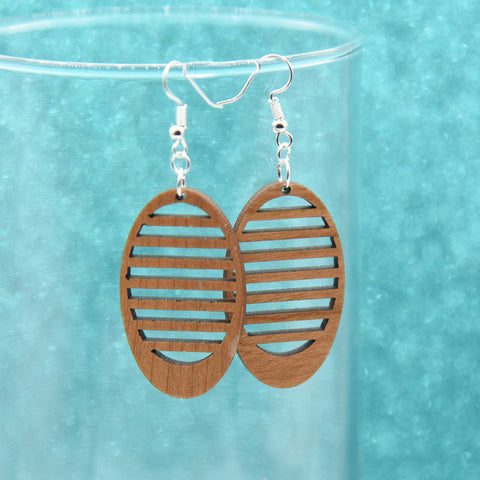 Horizontal Line Earring - Pew Pew Lasercraft, LLC