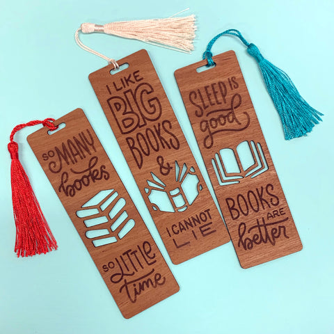 Engraved Wooden Bookmarks