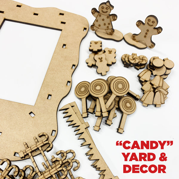 DIY Gingerbread House Kit with Accessories