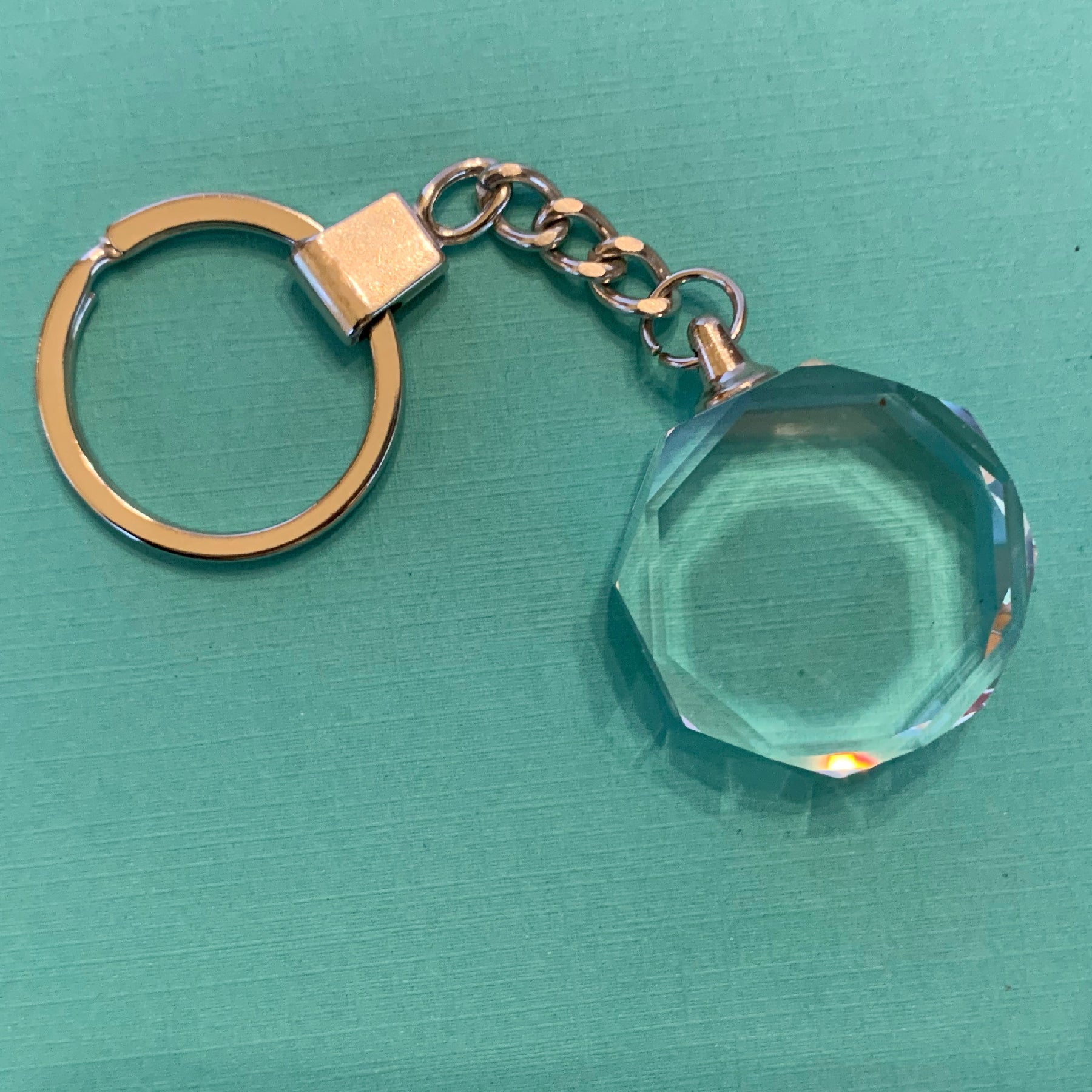 Small Crystal Charm Keychain
