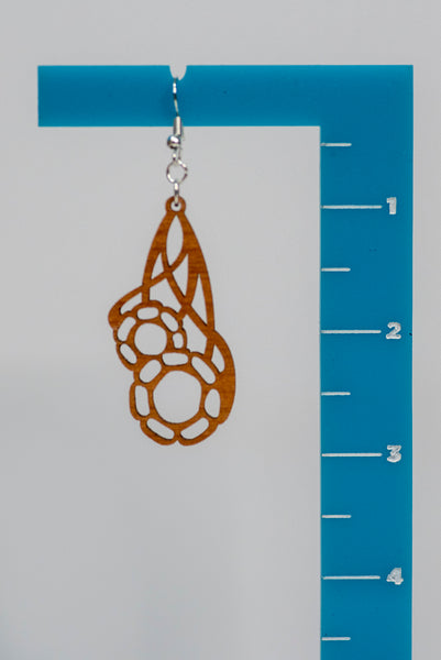 Dangling Flowers Art Deco Statement Earrings - Pew Pew Lasercraft, LLC