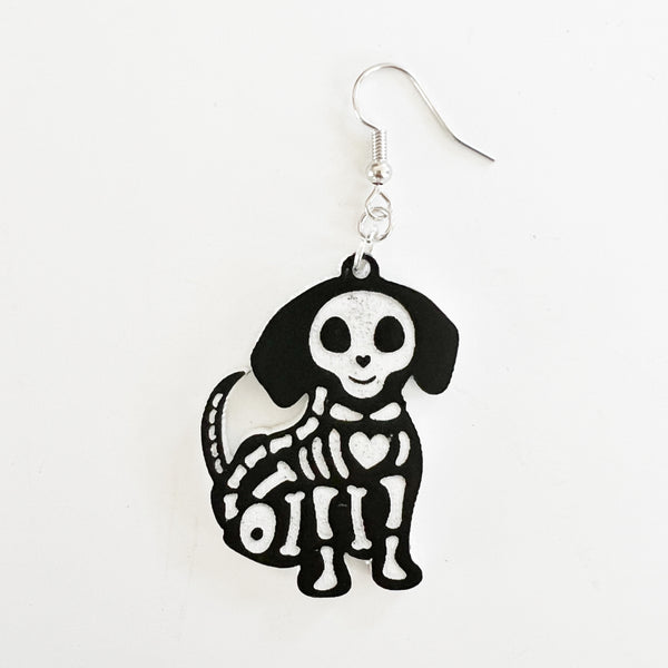 Animal Skeleton Halloween Earrings - Various Designs