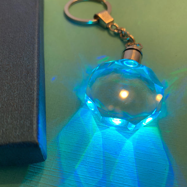 LED Light-up Crystal Keychain