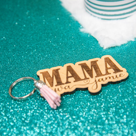 Personalized Mother's Day Keychain - Pew Pew Lasercraft, LLC