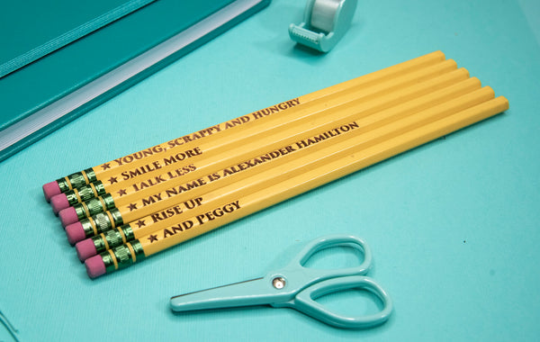 Hamilton Phrase Pencils - Pew Pew Lasercraft, LLC