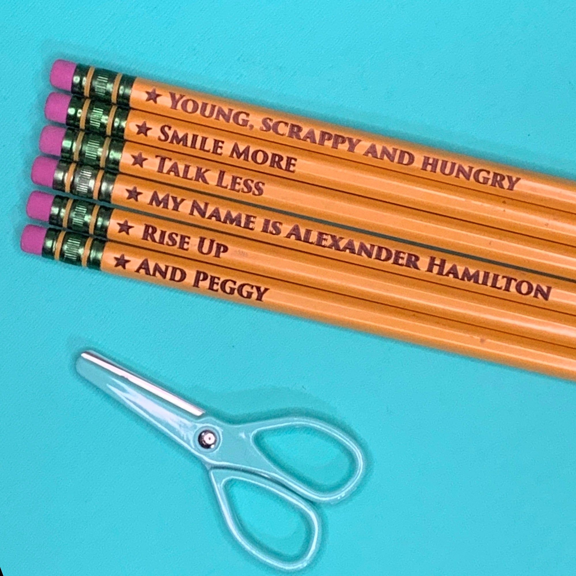 Hamilton Phrase Pencils - Pew Pew Lasercraft, LLC