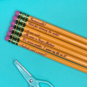 Princess Bride Phrase Pencils - Pew Pew Lasercraft, LLC