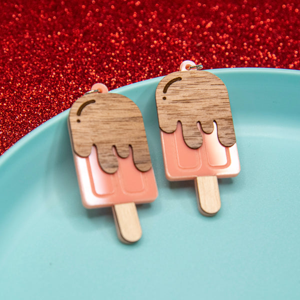 Ice Cream Pop Novelty Earrings - Pew Pew Lasercraft, LLC