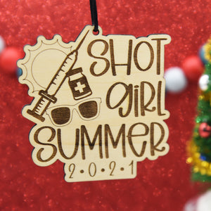 Shot Girl Summer Ornaments - Pew Pew Lasercraft, LLC