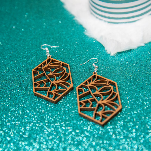 Abstract Design Earrings - Pew Pew Lasercraft, LLC