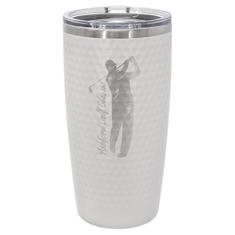 Insulated 20 oz. Dimpled Golf Ball Tumbler with Custom Design