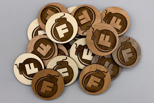 Engraved F-Bomb Coin | FCK it, F Bomb, Explicit, My Last F*ck, F*ck It Coin, Flying F*ck, F*ck It Token, Wooden Coin