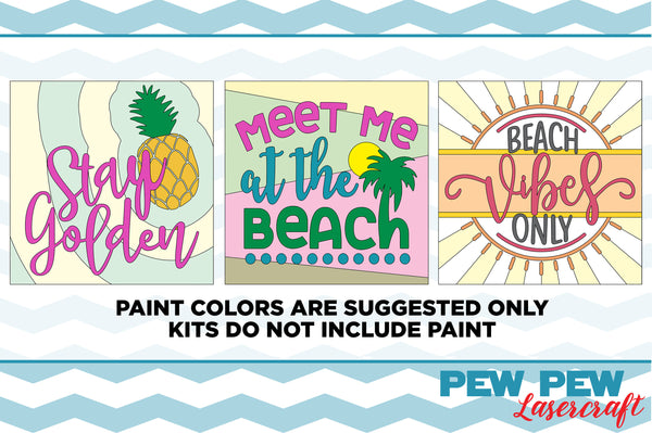 Summer Theme Paint Kit - DIY Craft Project - 6 Designs to Choose From!