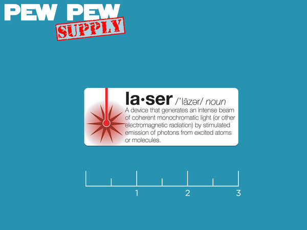 Laser Definition Sticker - Pew Pew Lasercraft