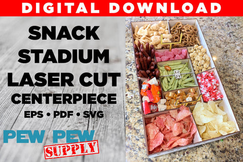 Snack Stadium Cut File, Football Stadium Tray, Football Game Snacks, Snack Food Tray, Football Party Food, Snack Stadium SVG