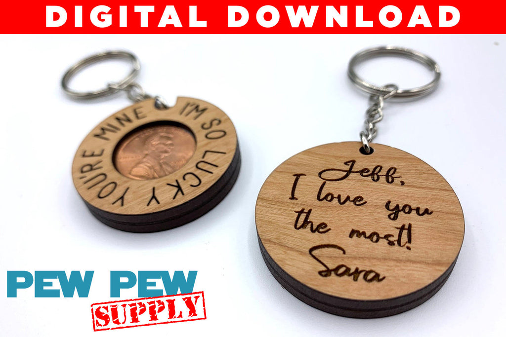 Engraved hot sale penny keychain